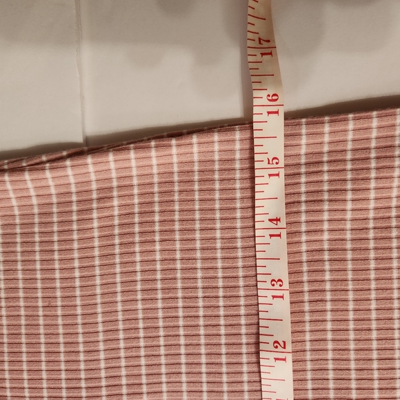 NWT Pink & White Striped Ribbed Crossover Bodycon Mini Dress - Picture 11 of 14